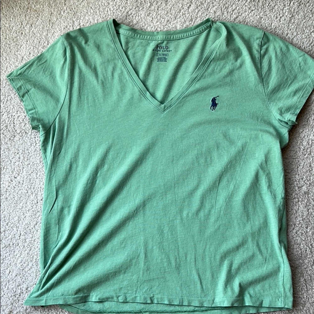 Polo by Ralph Lauren Green Fitted Short Sleeve Tee